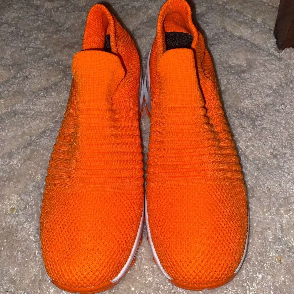 Mishansha Bright Orange Men's Slip-On Sneakers